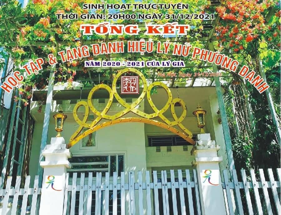 CHƯƠNG TRÌNH SINH HOẠT TRỰC TUYẾN  (Tổng kết học tập và trao tặng danh hiệu Lý N