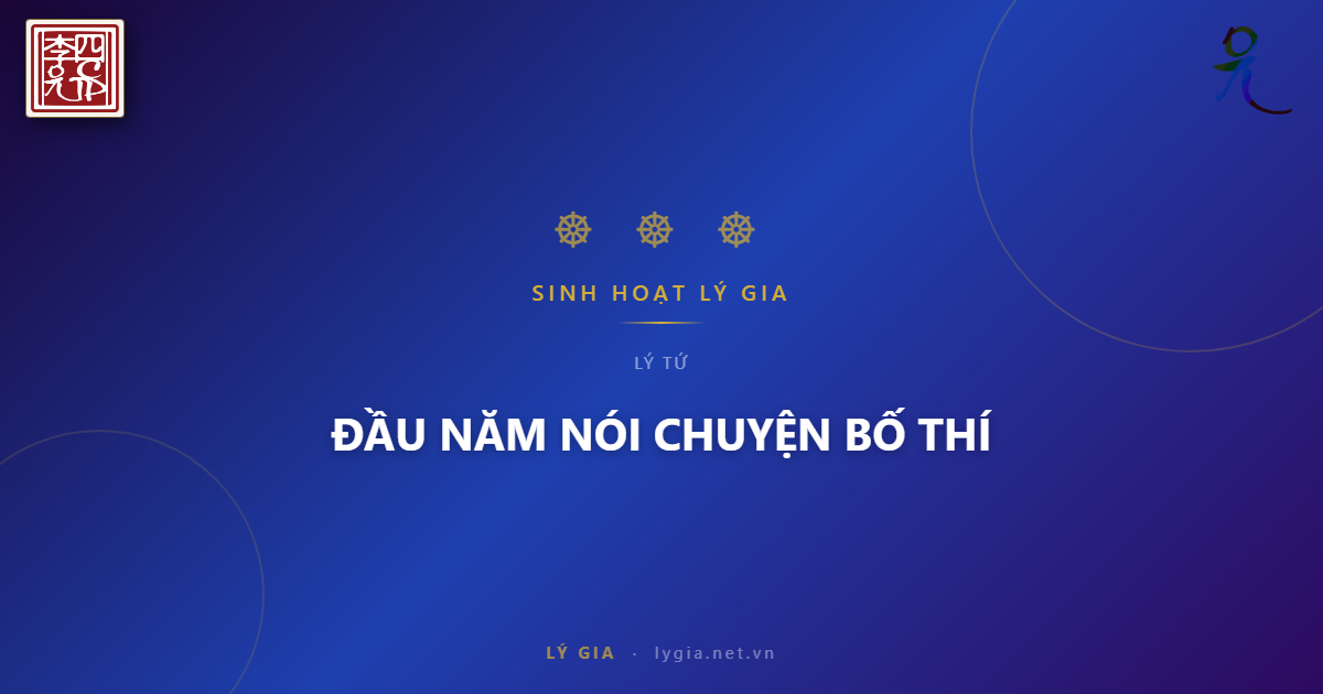 ĐẦU NĂM NÓI CHUYỆN BỐ THÍ !!!