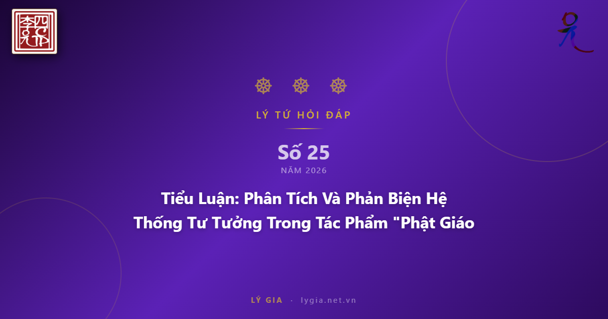 Chuyên mục Lý Tứ Hỏi Đáp số 25.2026 với chủ đề: Tiểu Luận: Phân Tích Và Phản Biệ