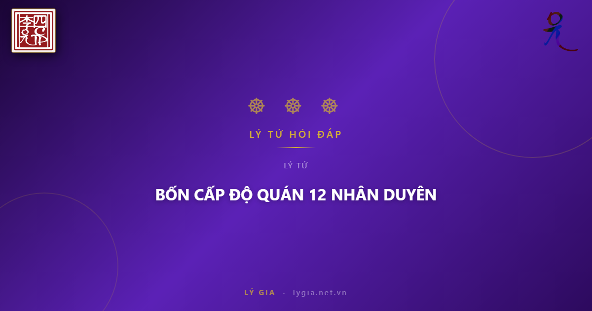 (63) BẠN ĐỌC HỎI - LÝ TỨ TRẢ LỜI  CHỦ ĐỀ: BỐN CẤP ĐỘ QUÁN 12 NHÂN DUYÊN !!!
